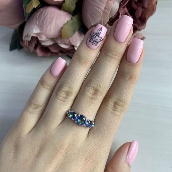Серебряное кольцо с мистик топазом 1.933ct