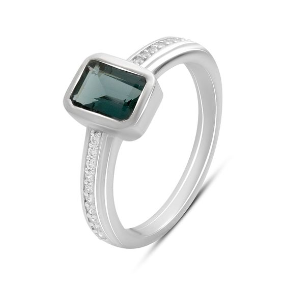 Серебряное кольцо с топазом Лондон Блю 1.176ct