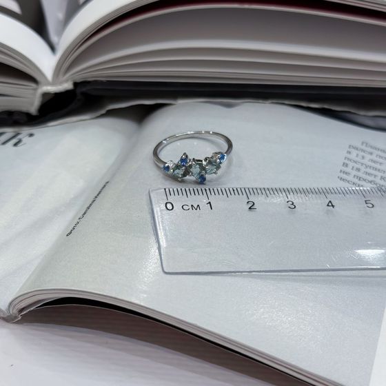 Серебряное кольцо с топазом Лондон Блю 0.76ct, топазом