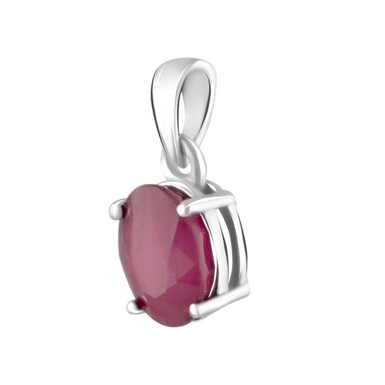 Серебряная подвеска с рубином 1.65ct