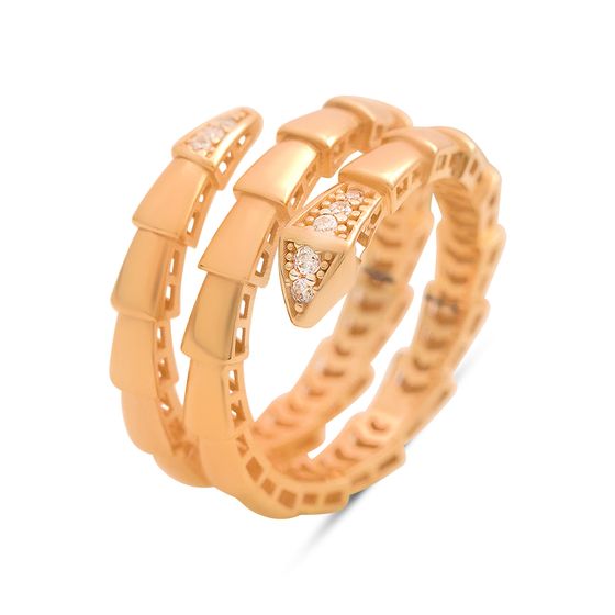 Золотое кольцо с фианитами 0.08ct