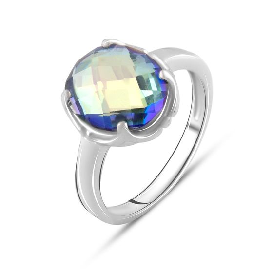 Серебряное кольцо с мистик топазом 2.825ct