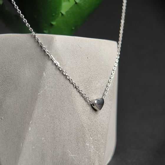 Серебряное колье без камней