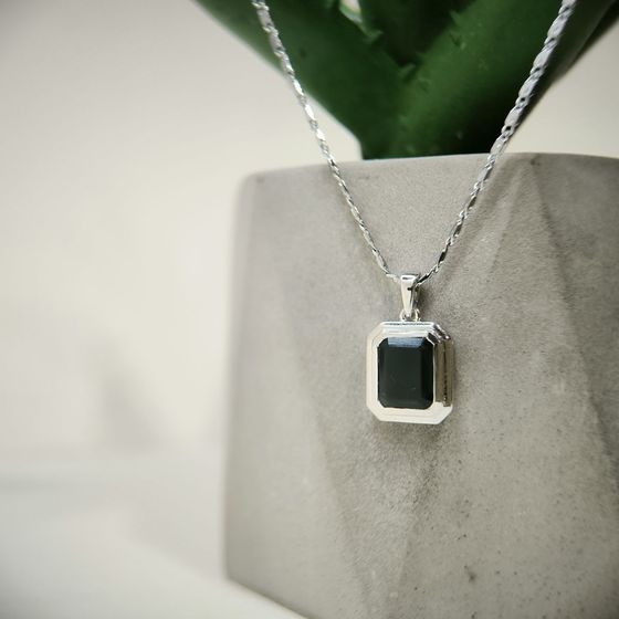 Серебряная подвеска с топазом Лондон Блю 2.95ct