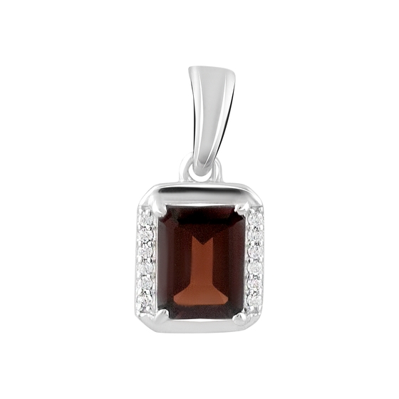 Серебряная подвеска с гранатом 1.908ct