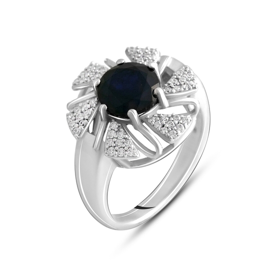 Серебряное кольцо с сапфиром 2.948ct