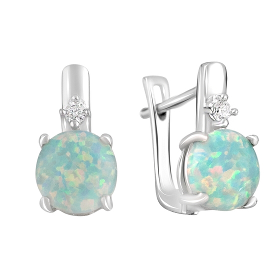 Серебряные серьги с опалом 1.698ct