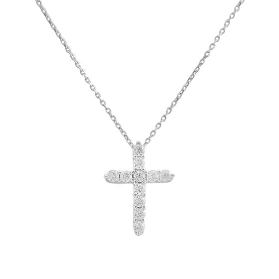 Золотое колье с фианитами 0.44ct