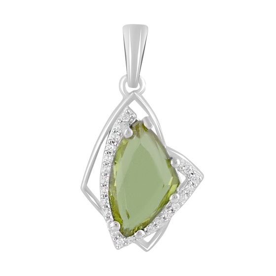 Серебряная подвеска с султанитом 3.415ct