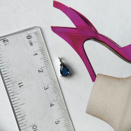 Серебряная подвеска с сапфиром nano 0.517ct