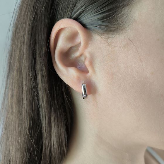 Серебряные серьги без камней