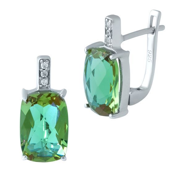 Серебряные серьги с султанитом