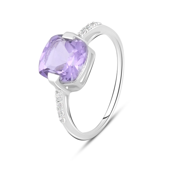 Серебряное кольцо с аметистом 2.906ct