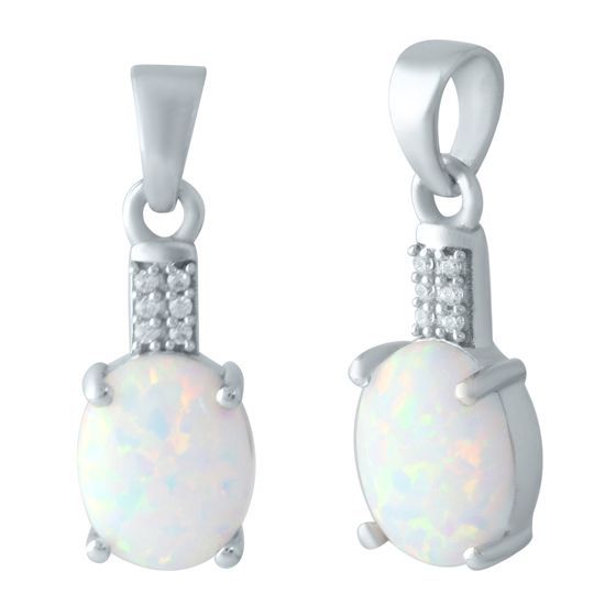 Серебряная подвеска с опалом