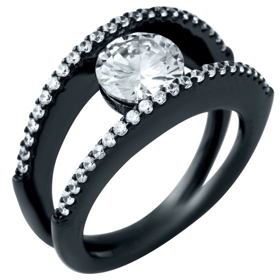 Серебряное кольцо с фианитами