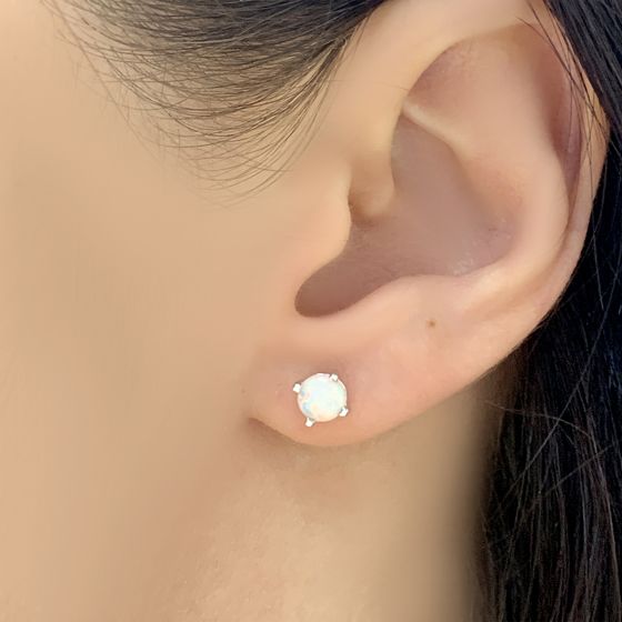 Серебряные серьги с опалом 0.368ct