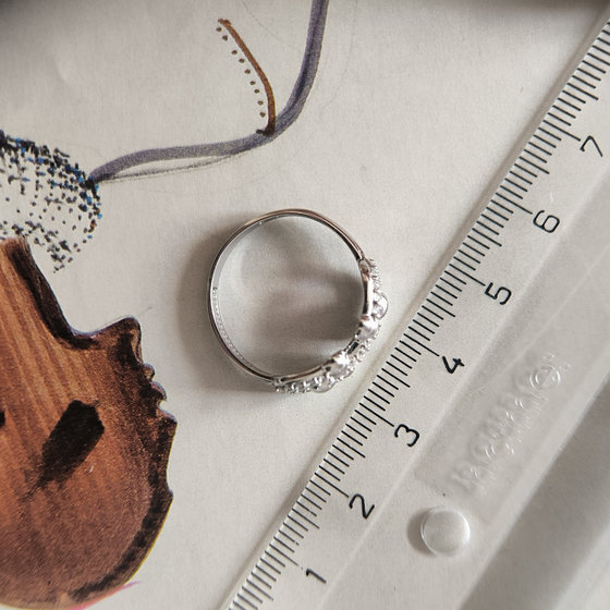 Серебряное кольцо с фианитами 0.32ct