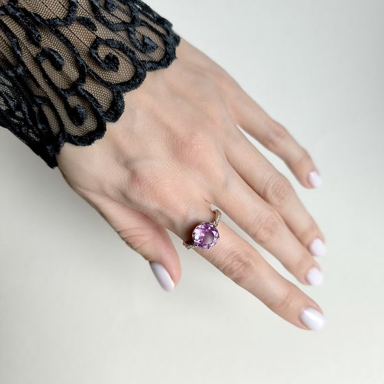 Серебряное кольцо с александритом 4.87ct