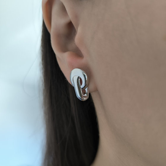 Серебряные серьги без камней