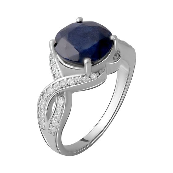 Серебряное кольцо с сапфиром 4.998ct