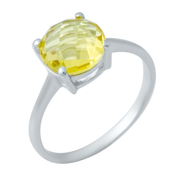 Серебряное кольцо с цитрином nano