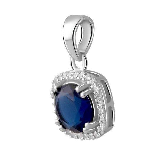 Серебряная подвеска с сапфиром nano 1.758ct