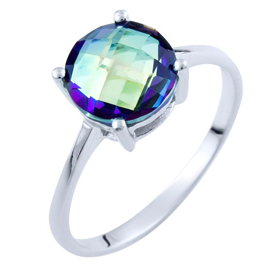 Серебряное кольцо с мистик топазом 4.62ct