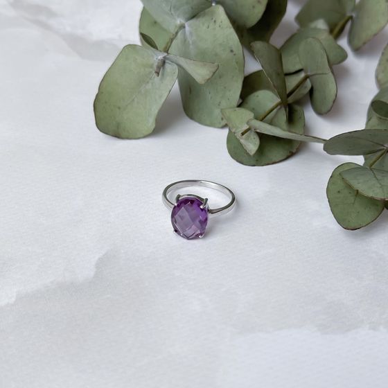 Серебряное кольцо с александритом 5.917ct