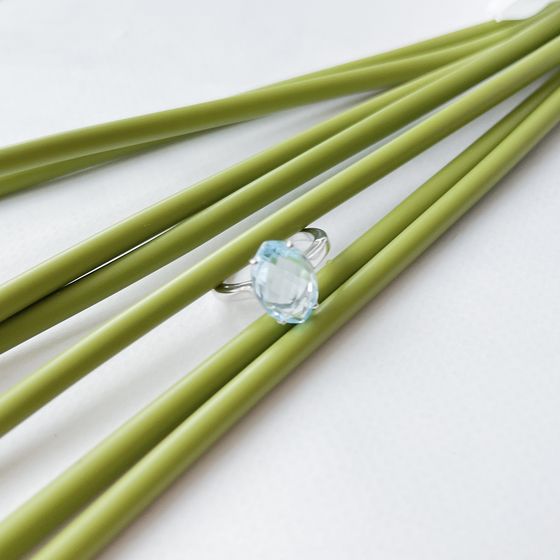 Серебряное кольцо с топазом 6.117ct