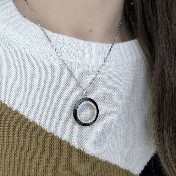 Серебряная подвеска с керамикой