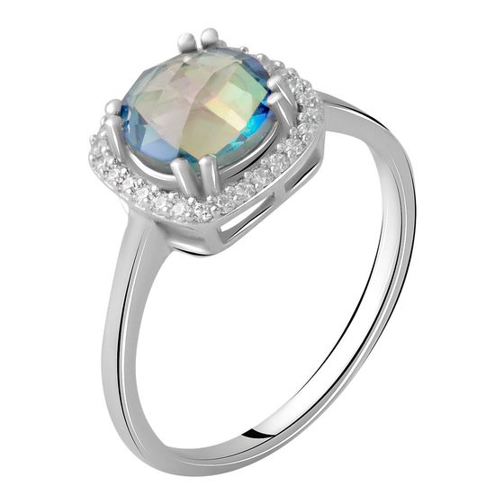Серебряное кольцо с мистик топазом 1.737ct