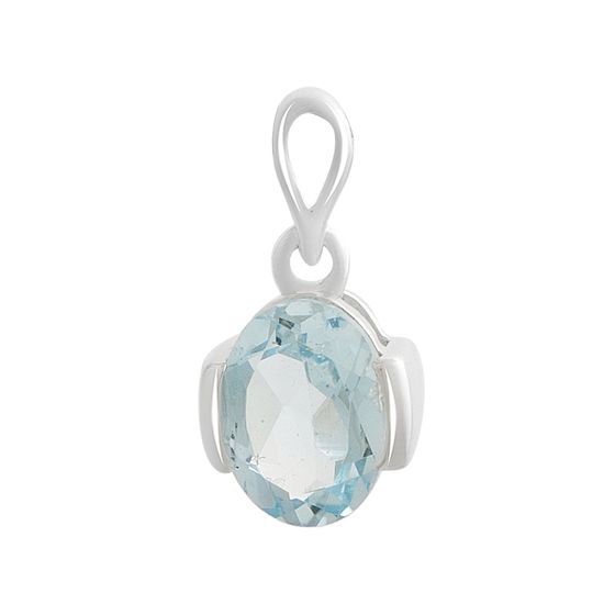 Серебряная подвеска с топазом 1.442ct