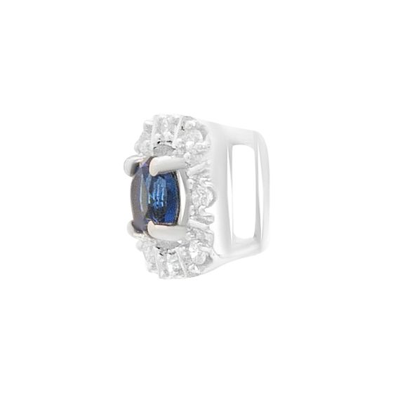 Серебряная подвеска с сапфиром nano 0.312ct