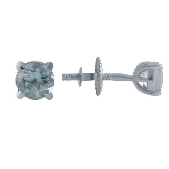 Серебряные серьги с топазом 1.193ct
