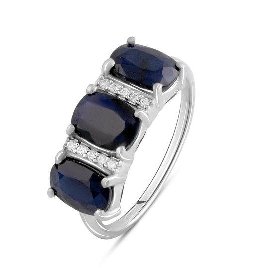 Серебряное кольцо с сапфиром 3.383ct