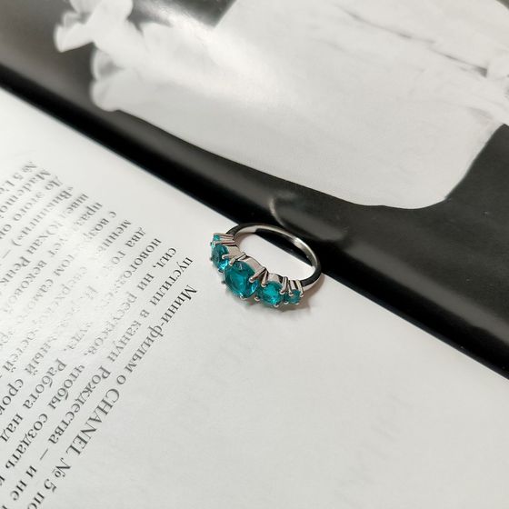 Серебряное кольцо с изумрудом nano 1.9ct
