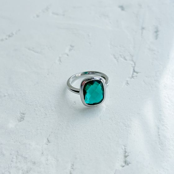 Серебряное кольцо с аквамарином nano 5.533ct