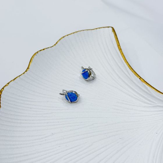 Серебряные серьги с опалом 2.06ct