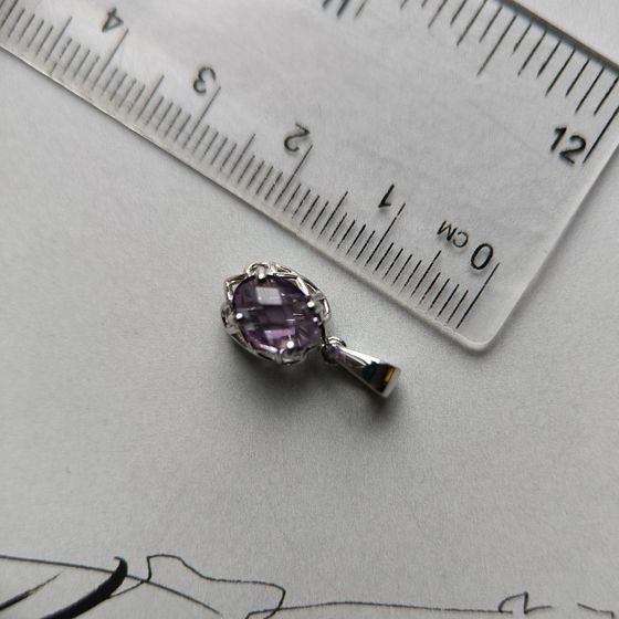 Серебряная подвеска с аметистом 1.017ct
