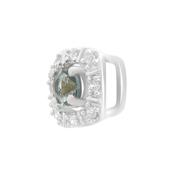 Серебряная подвеска с топазом Лондон Блю 0.315ct