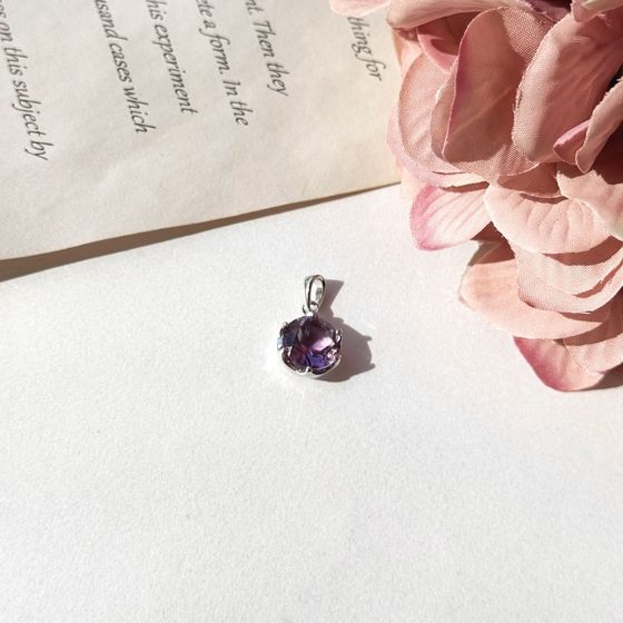 Серебряная подвеска с аметистом 2.538ct