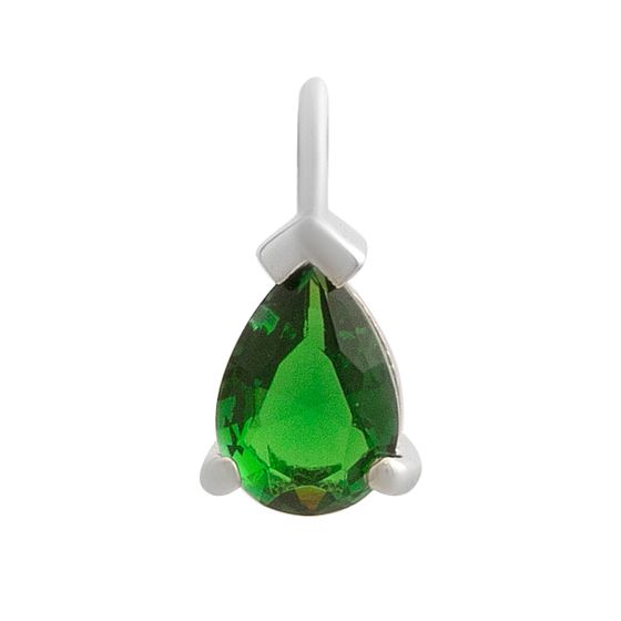 Серебряная подвеска с изумрудом nano 0.563ct