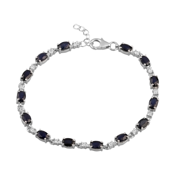 Серебряный браслет с сапфиром 8.4ct