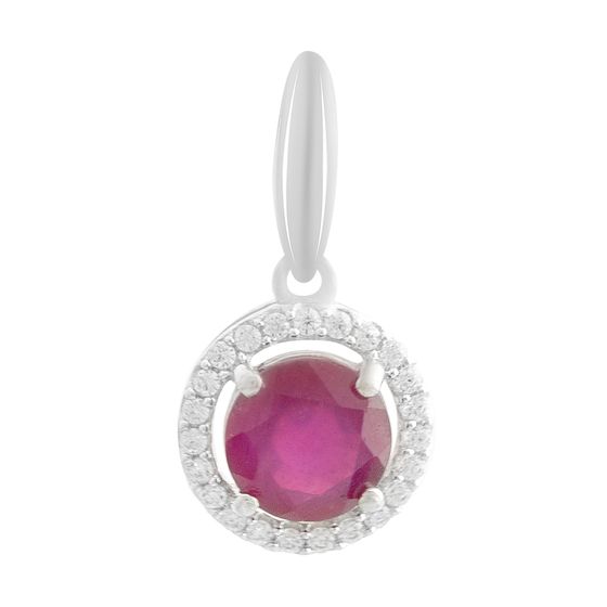 Серебряная подвеска с рубином 3.187ct