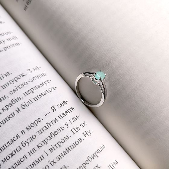 Серебряное кольцо с изумрудом 0.73ct