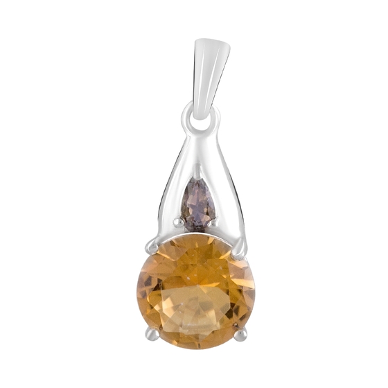 Серебряная подвеска с мистик топазом 6.78ct