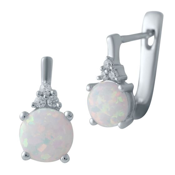 Серебряные серьги с опалом 1.527ct