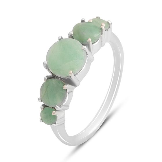 Серебряное кольцо с изумрудом 2.47ct