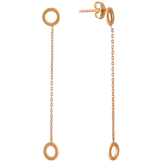 Золотые серьги без камней