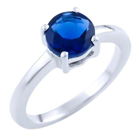 Серебряное кольцо с сапфиром nano 1.025ct